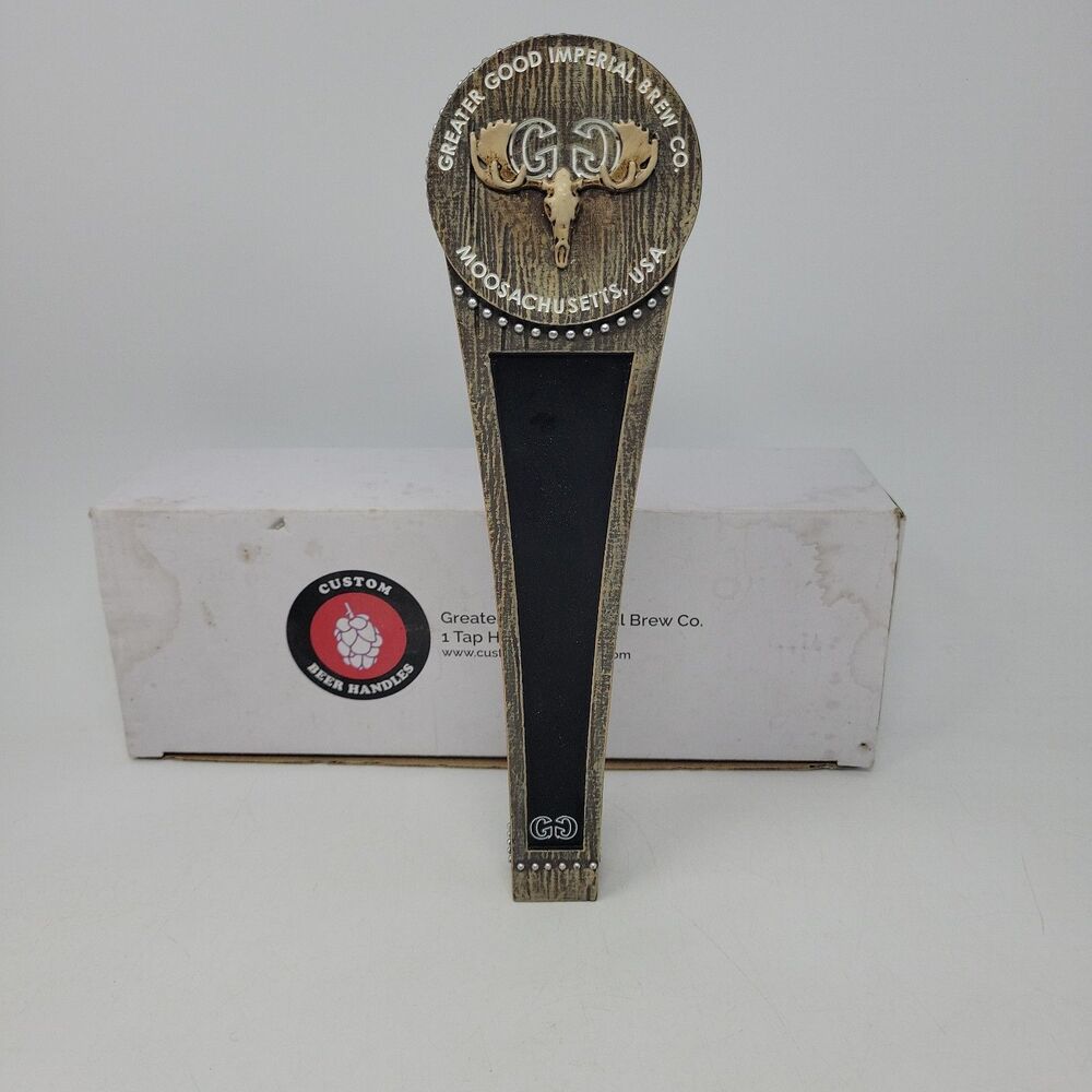 Greater Good Beer Tap Handle Moose Skull Imperial Brew Massachusetts 10.5" w/Box